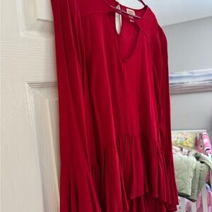 Mossimo Supply Co. Red Long Sleeve Top